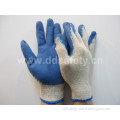 10 Gauge Economic Beige T/C Shell Blue Latex Smooth Finished Working Safety Glove (DKL315) CE